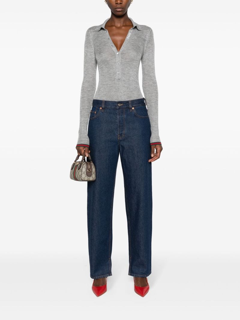 Blue Tapered-leg Jeans