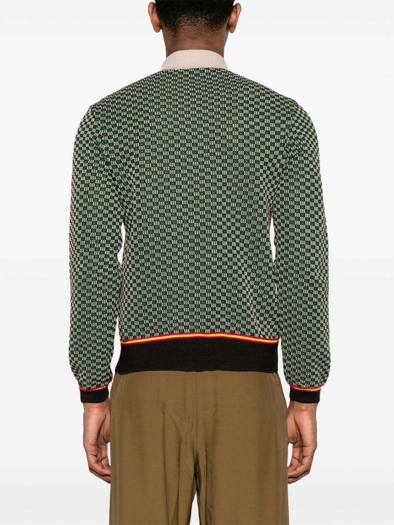 Green Knitted Polo Phirt