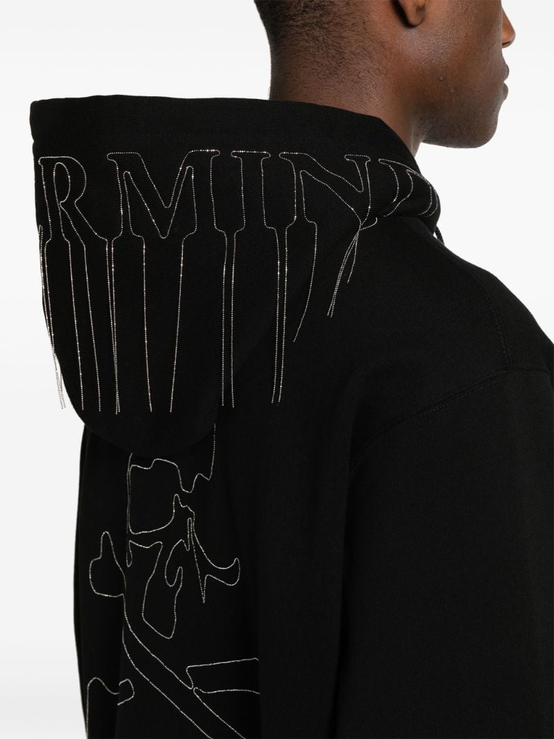 Black Logo-embellished Hoodie