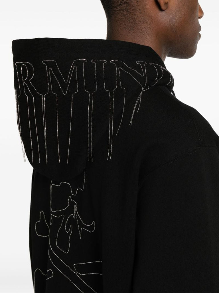 Black Logo-embellished Hoodie
