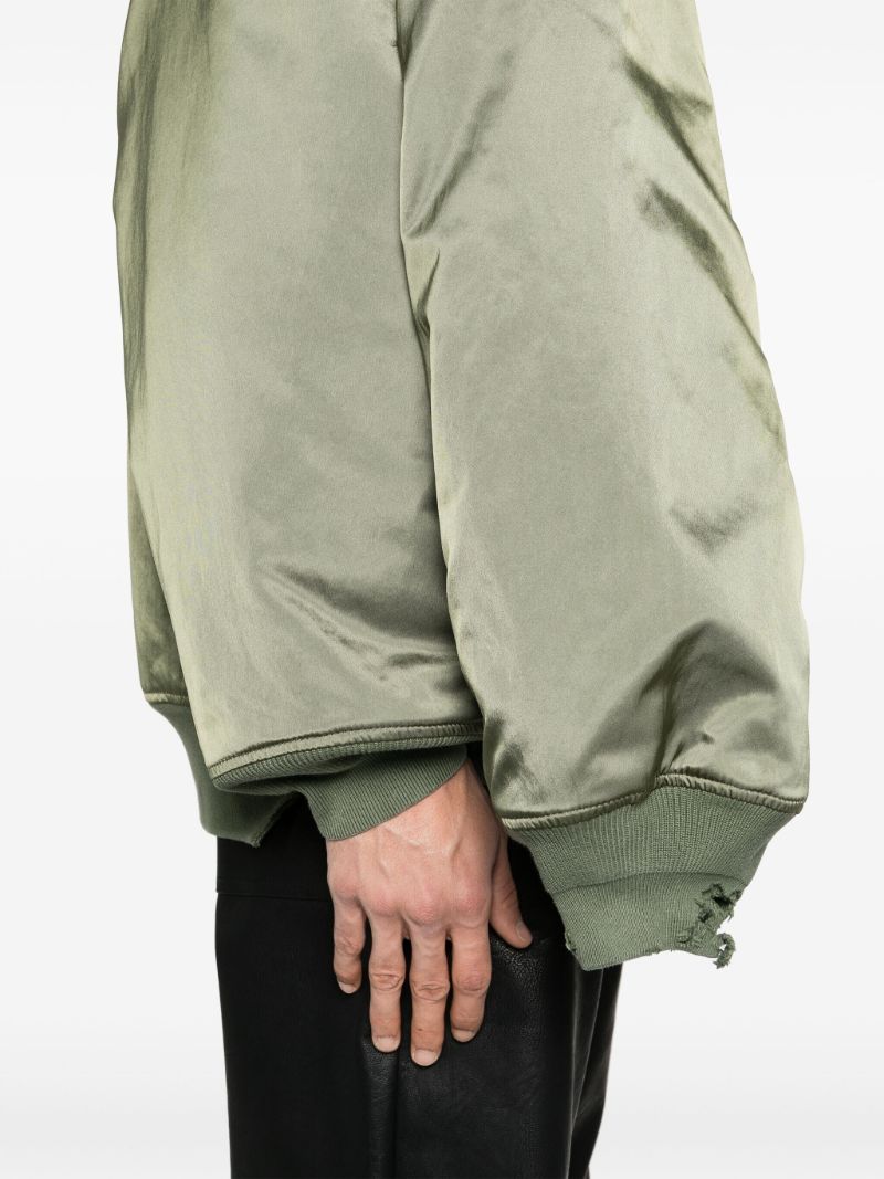 Green Double-sleeves Bomber Jacket