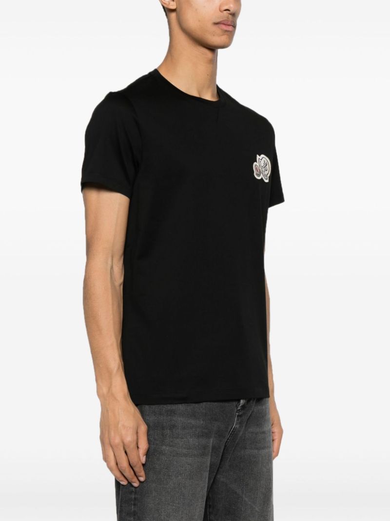 Black Logo-appliquÃ_x0083_Â© Cotton T-shirt