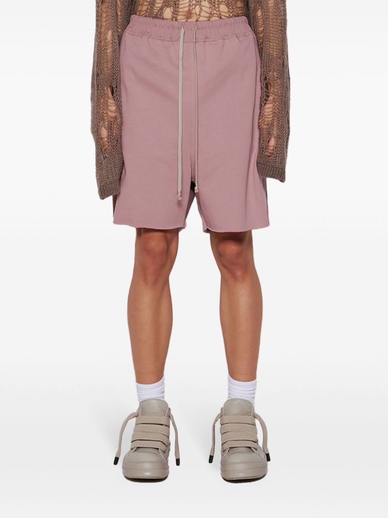 Pink Drop-crotch Track Shorts
