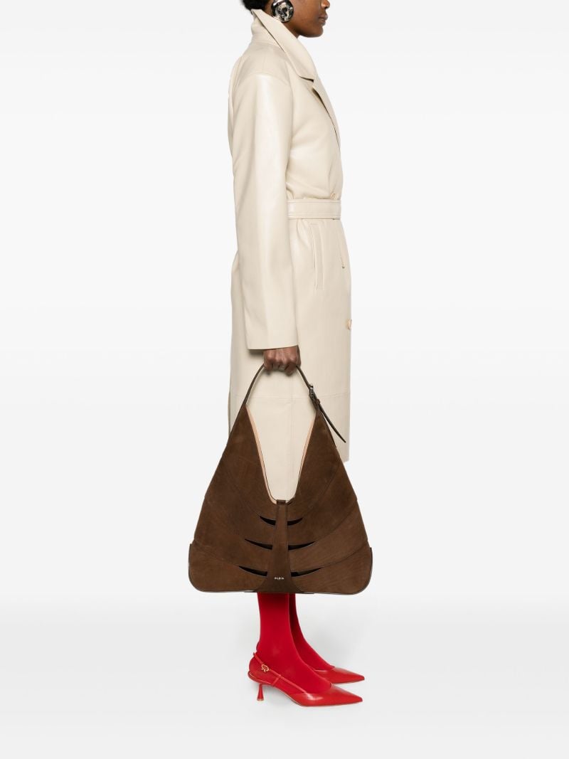 Brown Delta Leather Tote Bag