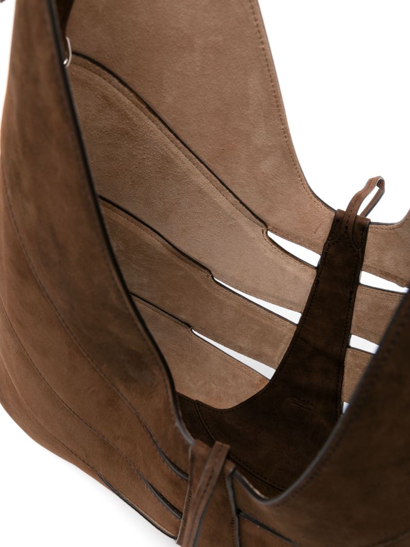 Brown Delta Leather Tote Bag