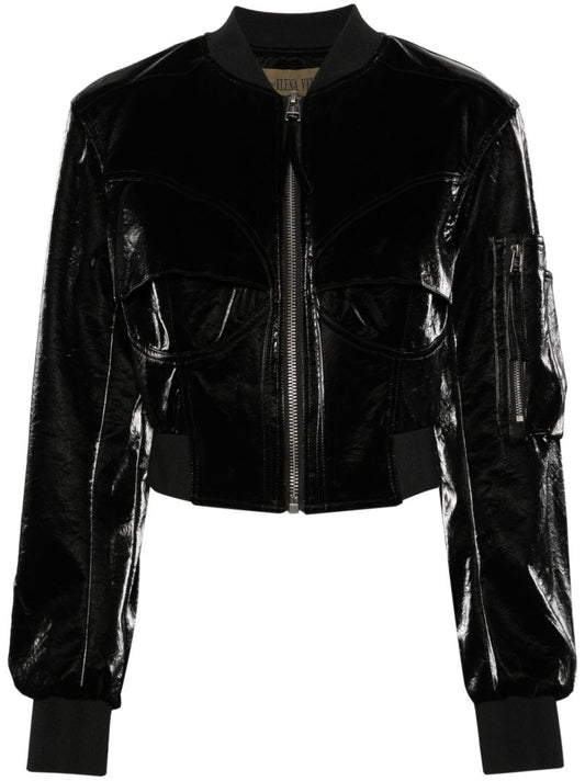 Onyx Black Patent Finish Fitted Jacket