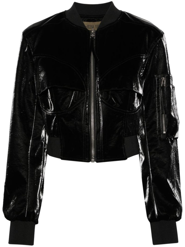 Onyx Black Patent Finish Fitted Jacket