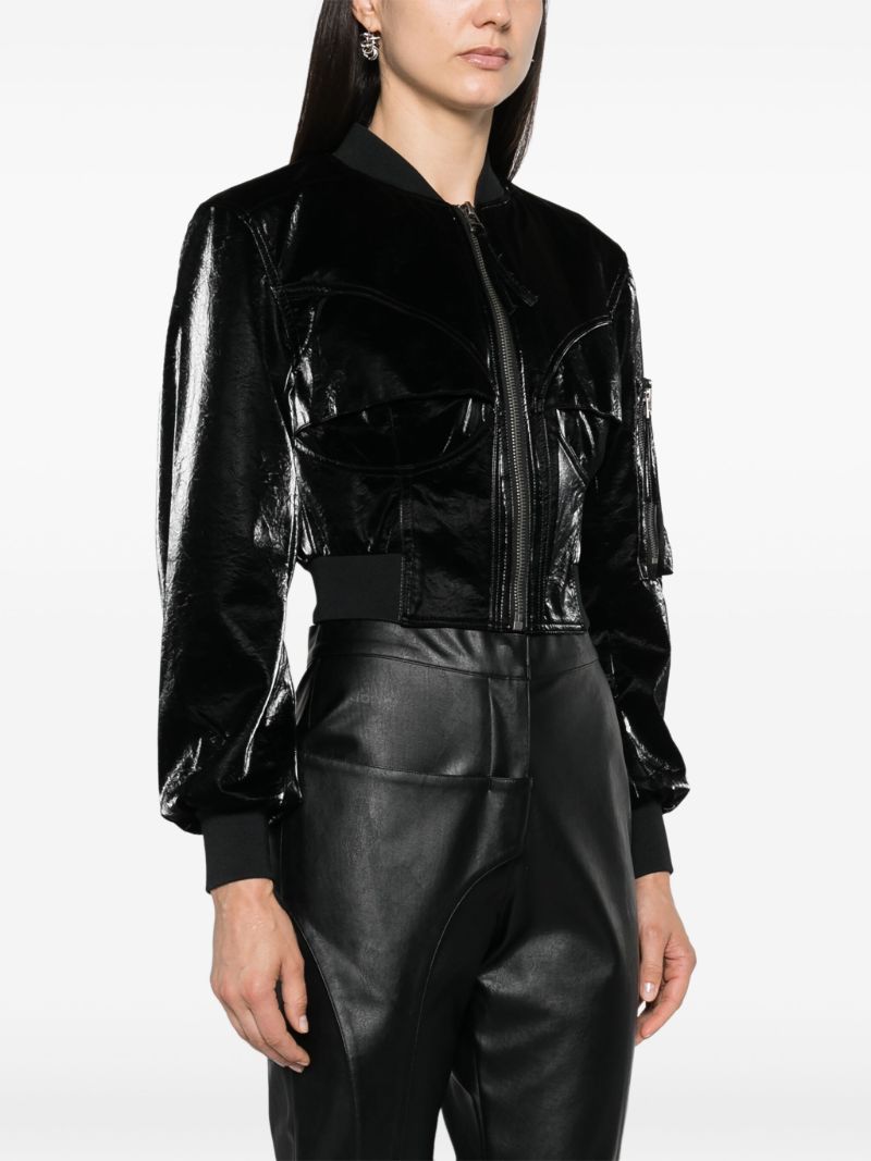 Onyx Black Patent Finish Fitted Jacket