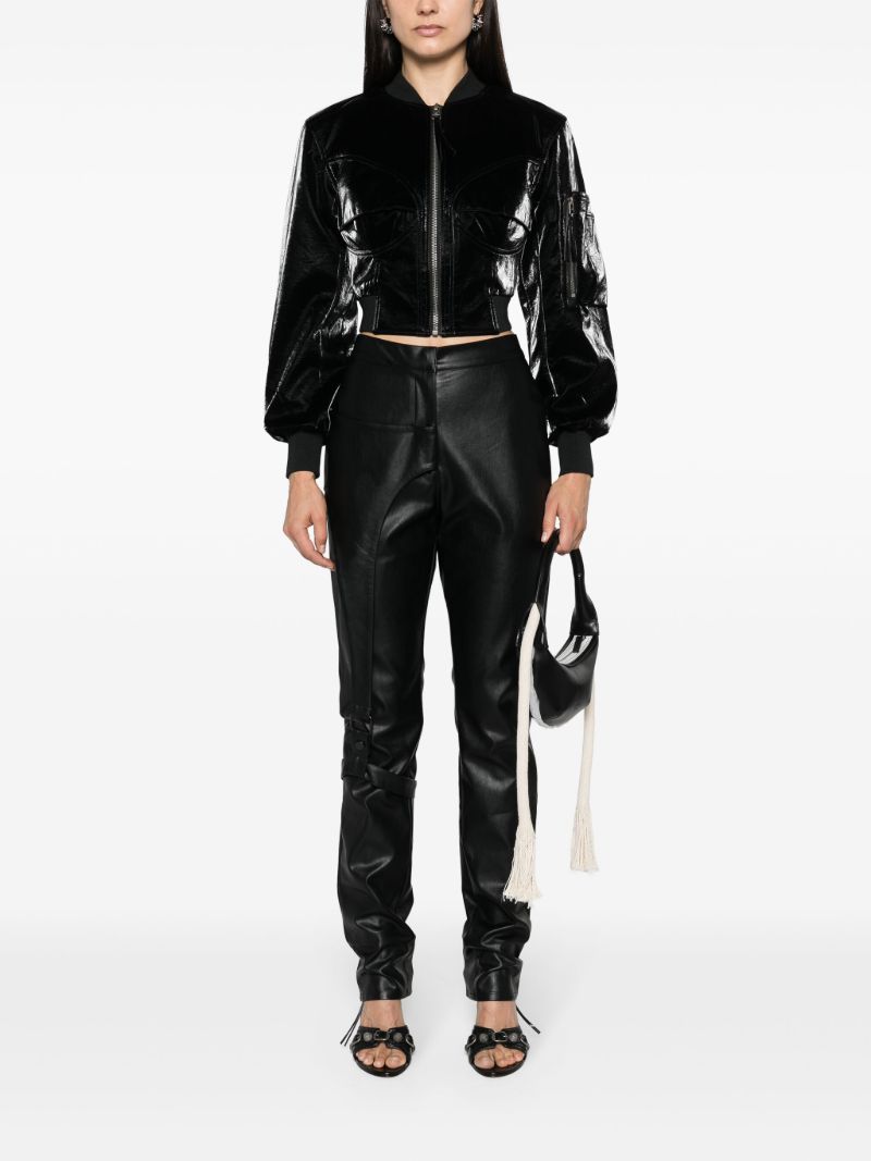 Onyx Black Patent Finish Fitted Jacket