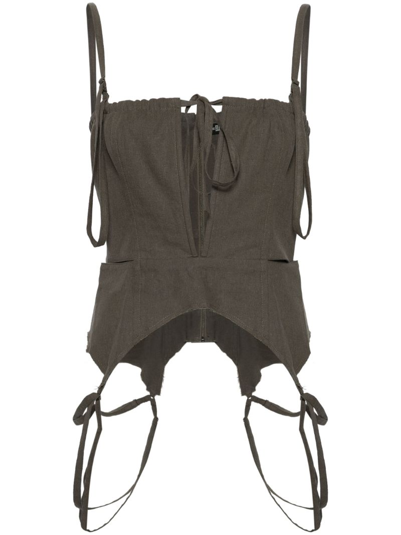 Algae Green Front Slit Top