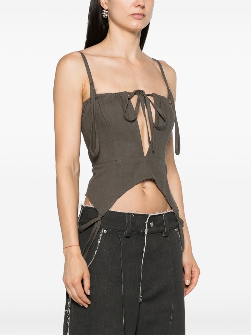Algae Green Front Slit Top