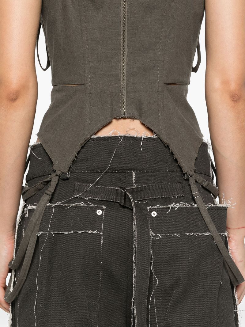 Algae Green Front Slit Top