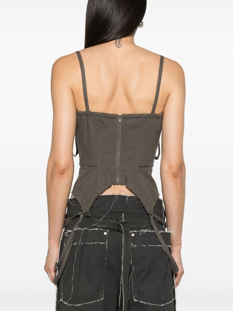 Algae Green Front Slit Top