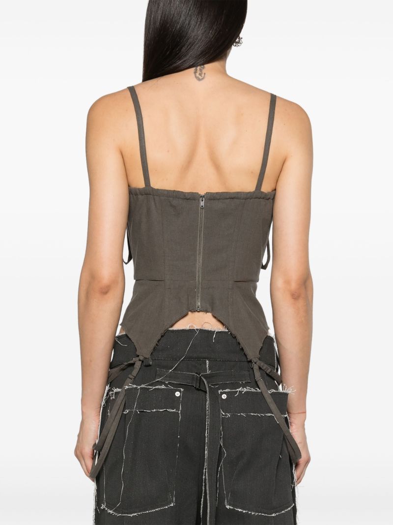 Algae Green Front Slit Top