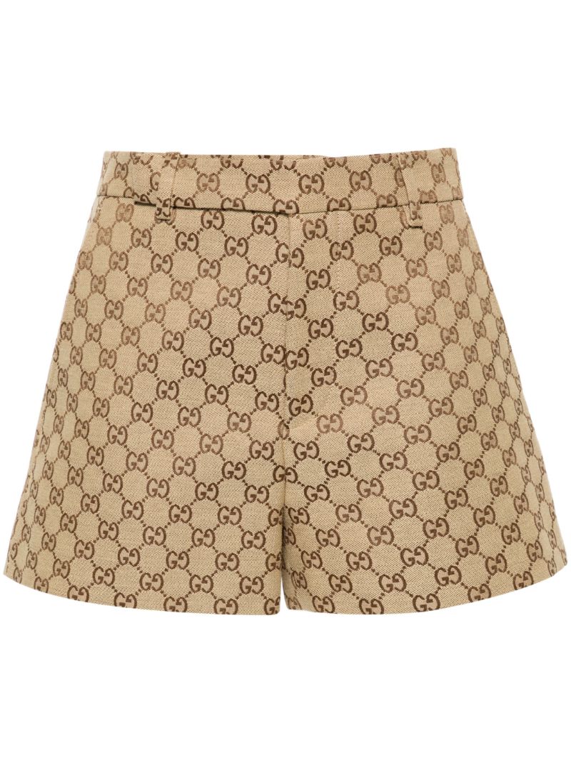 Brown Gg-canvas High-rise Shorts