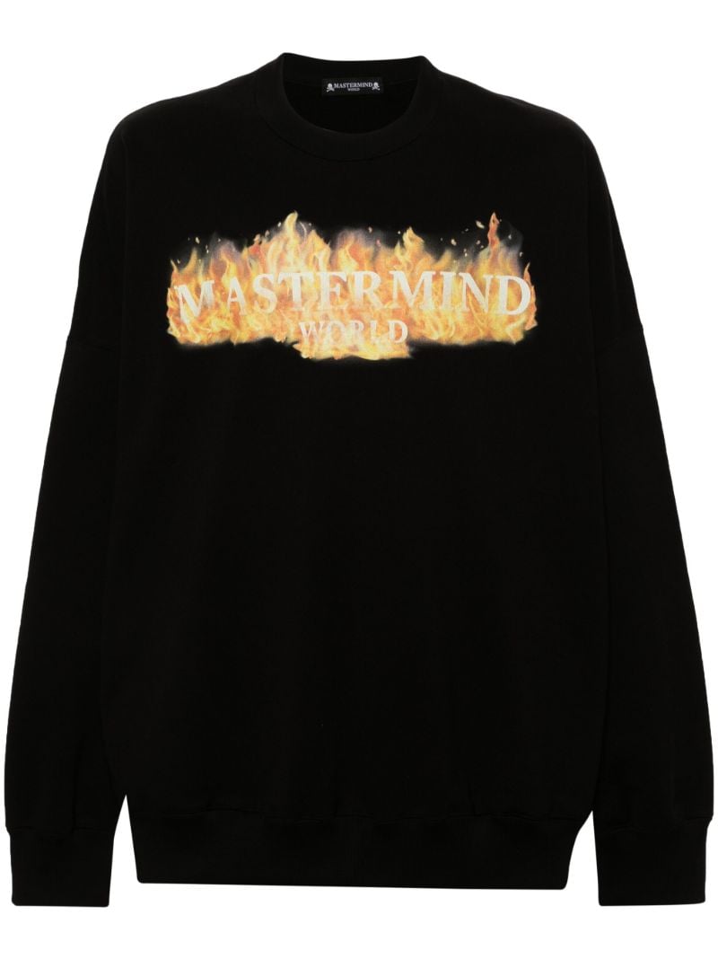 Black Fire Logo-print Sweatshirt