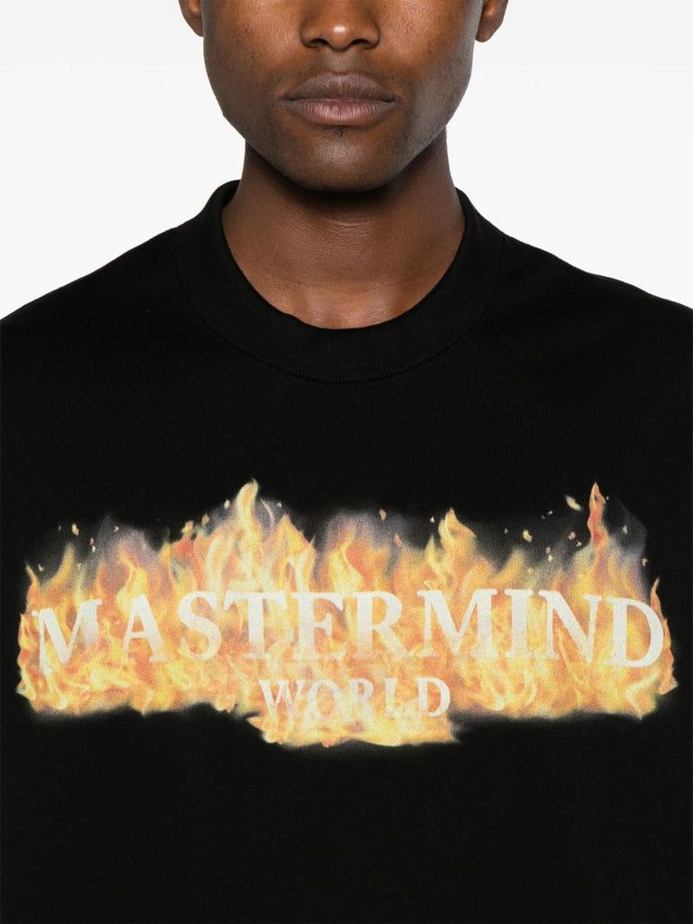 Black Fire Logo-print Sweatshirt