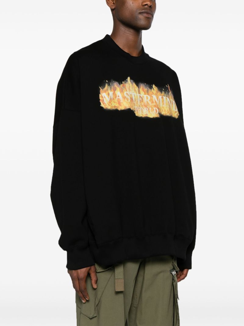 Black Fire Logo-print Sweatshirt