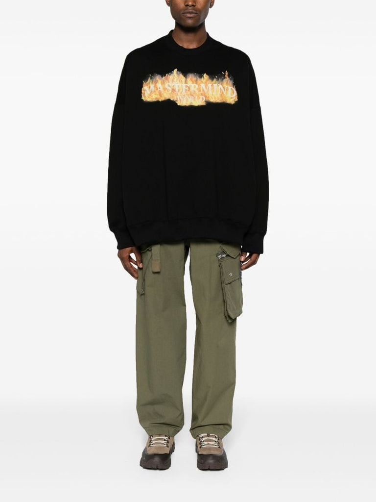 Black Fire Logo-print Sweatshirt