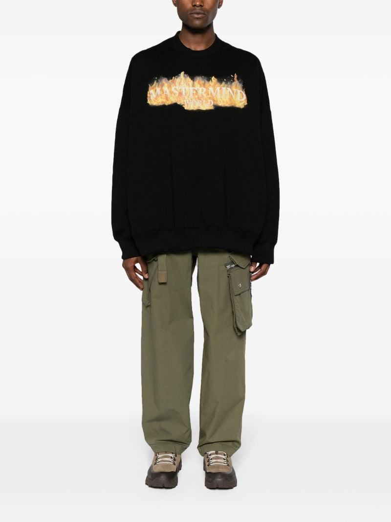 Black Fire Logo-print Sweatshirt
