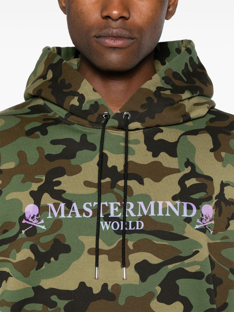 Green Camouflage-print Cotton Hoodie