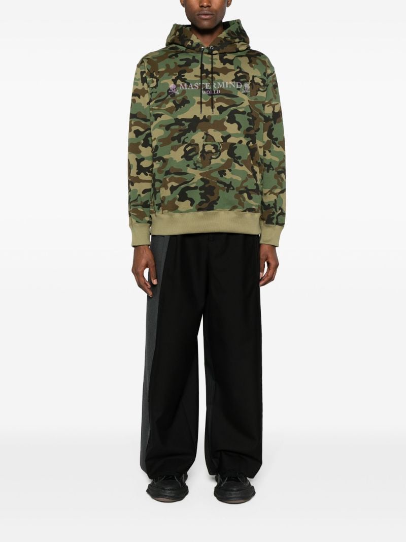 Green Camouflage-print Cotton Hoodie