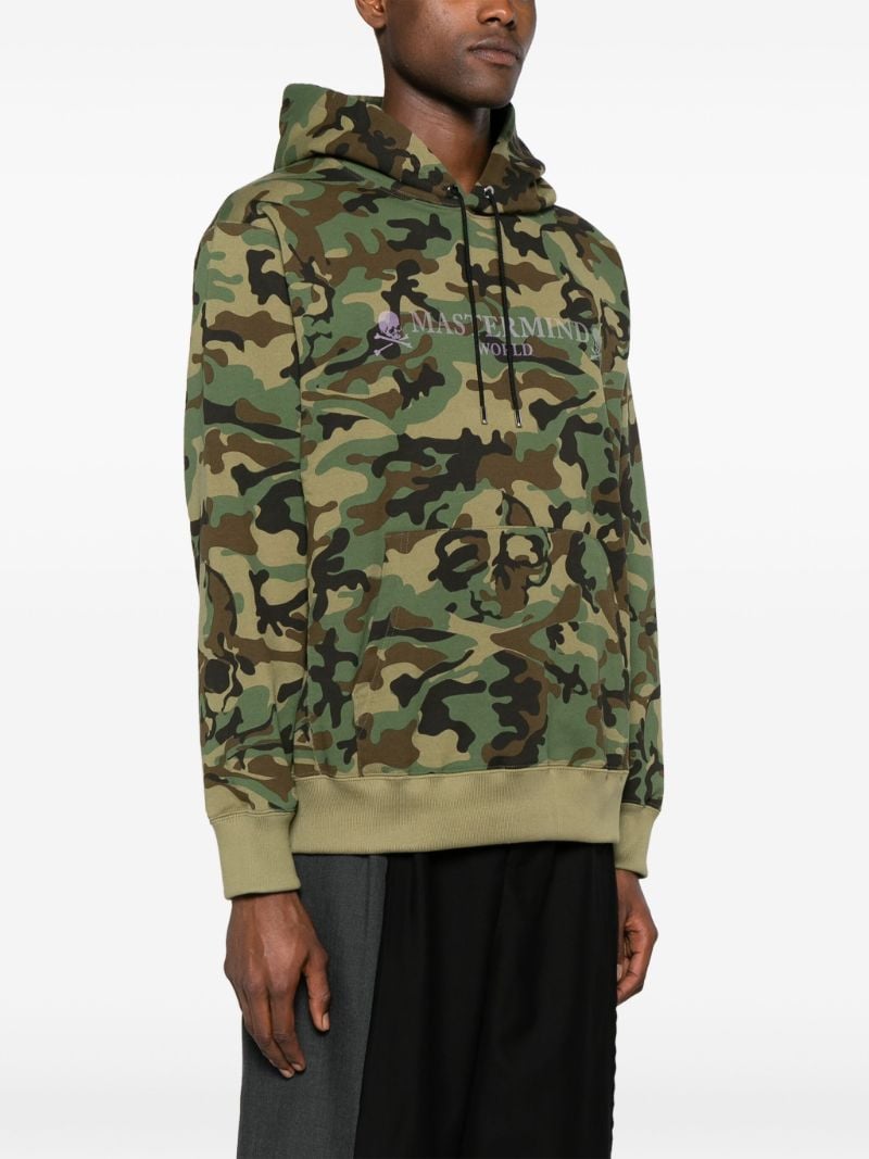 Green Camouflage-print Cotton Hoodie