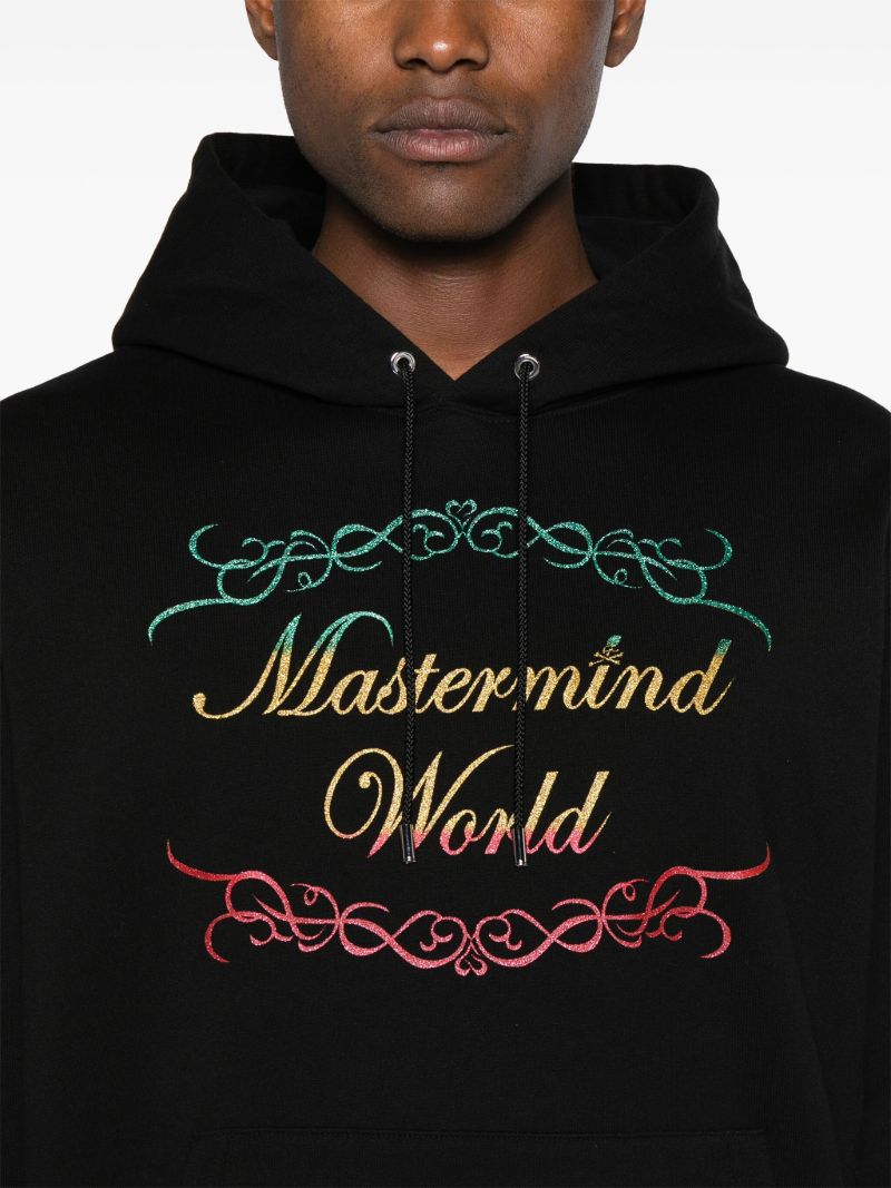 Black Logo-print Cotton Hoodie