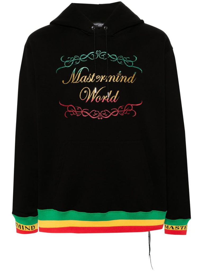 Black Logo-print Cotton Hoodie