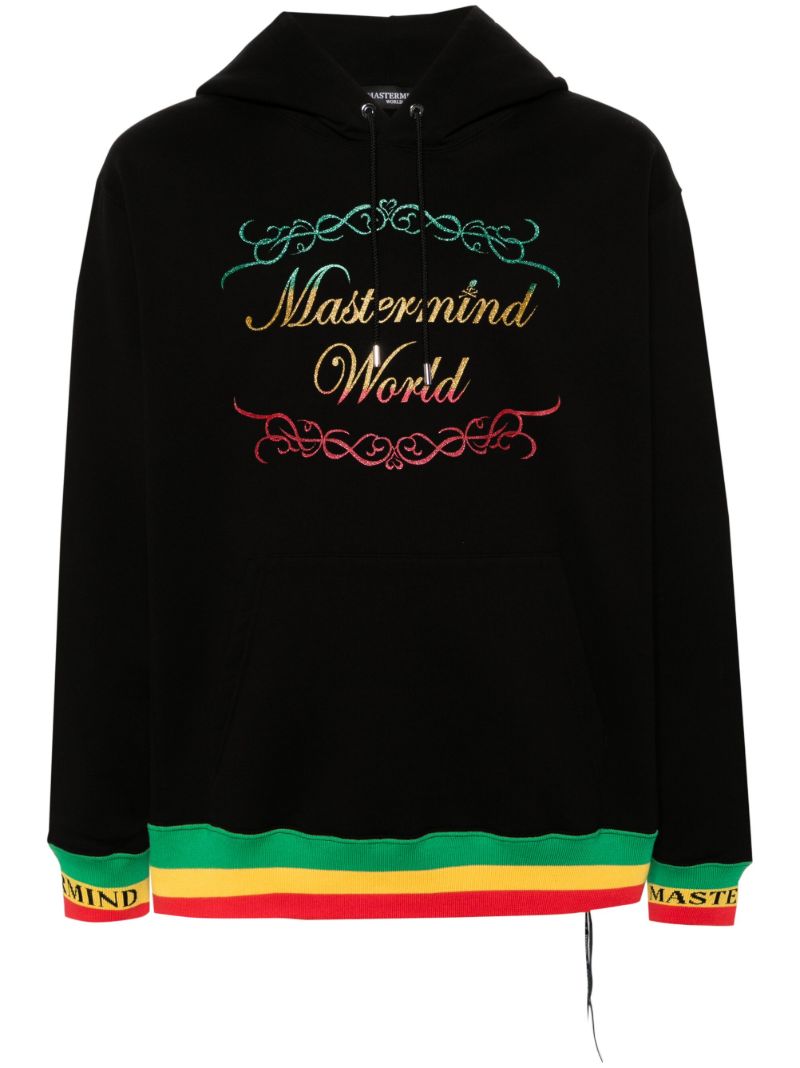 Black Logo-print Cotton Hoodie
