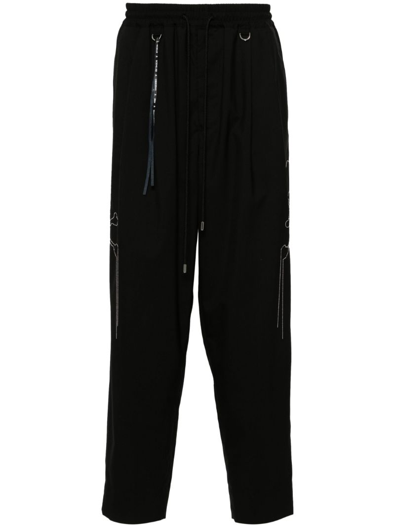 Black Drawstring Track Pants