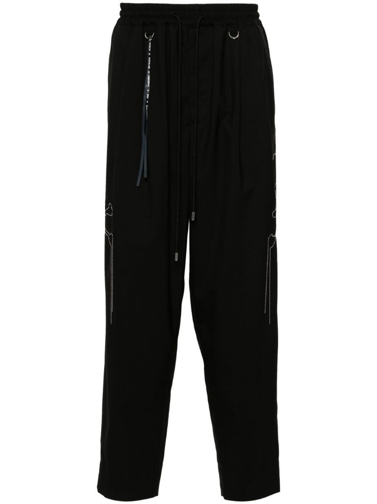 Black Drawstring Track Pants