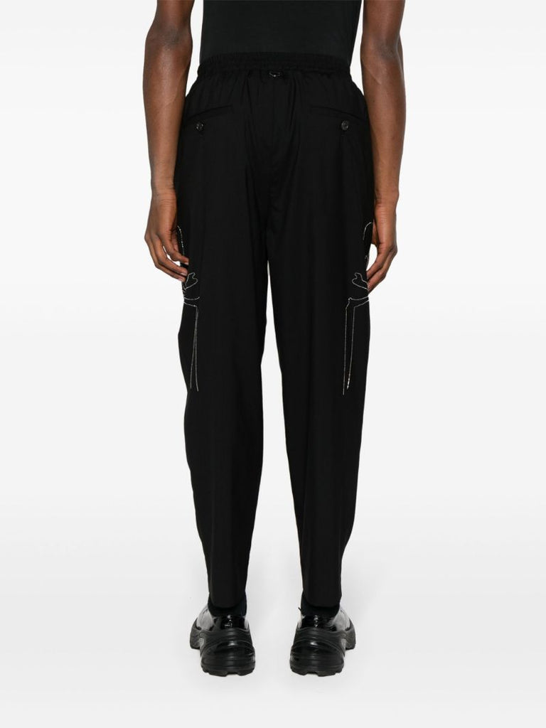Black Drawstring Track Pants