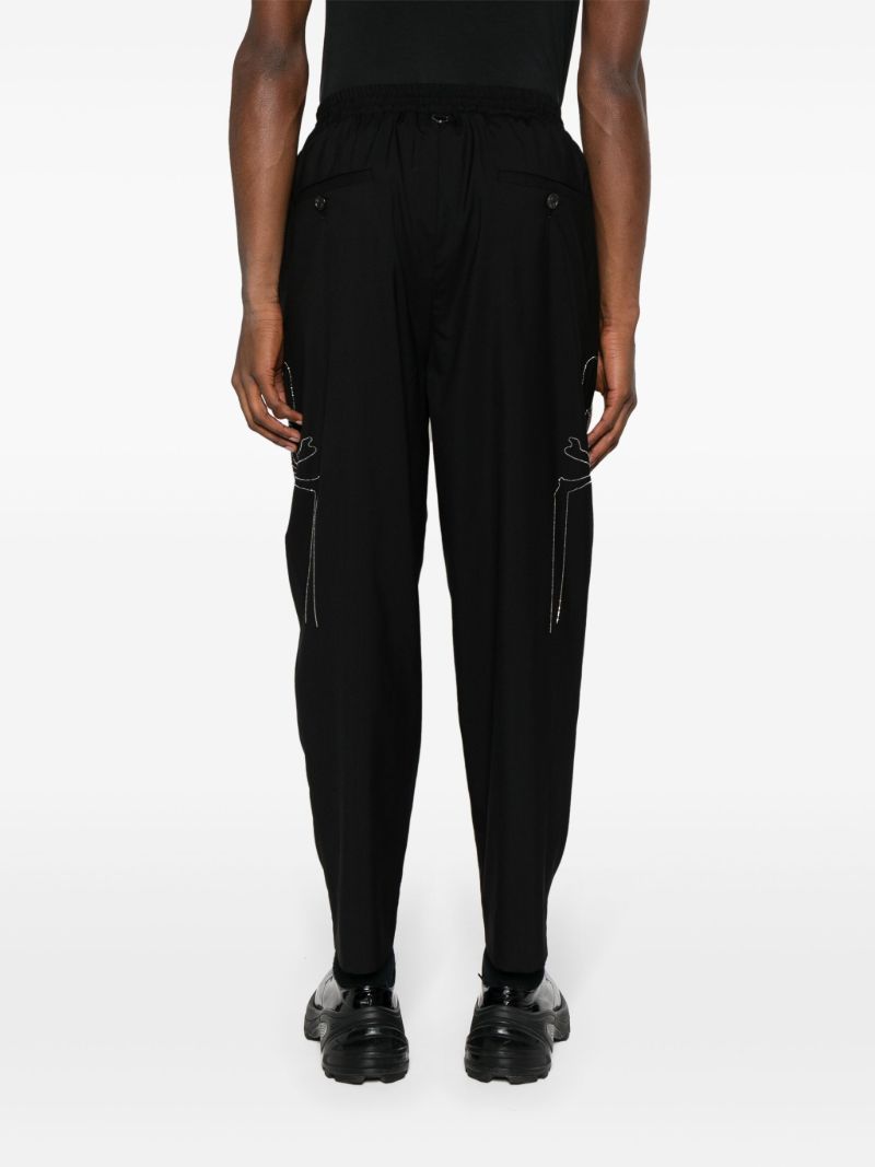 Black Drawstring Track Pants