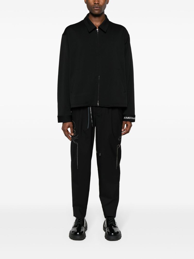 Black Drawstring Track Pants