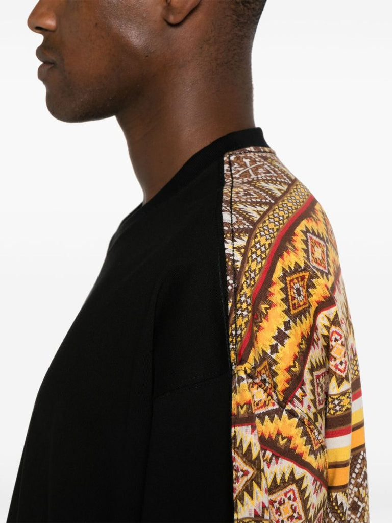 Black Printed Crew-neck T-shirt