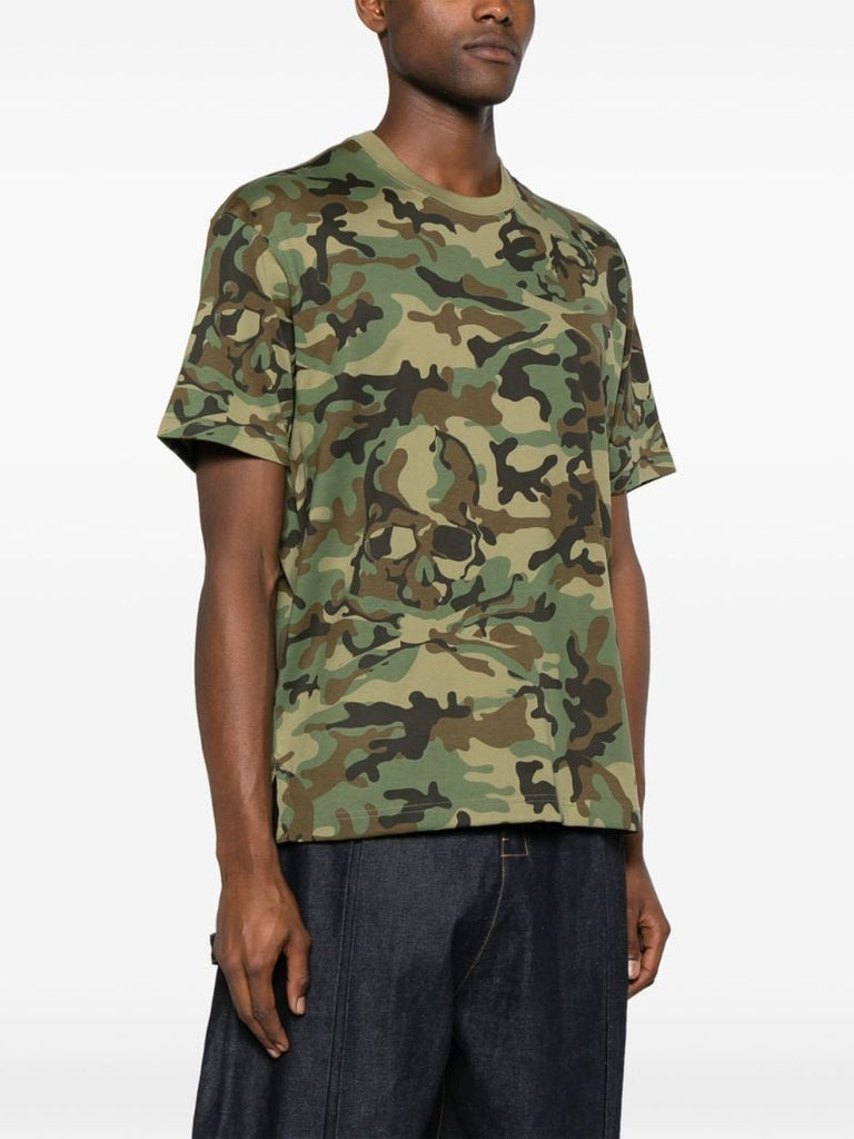 Green Camouflage-print Cotton T-shirt