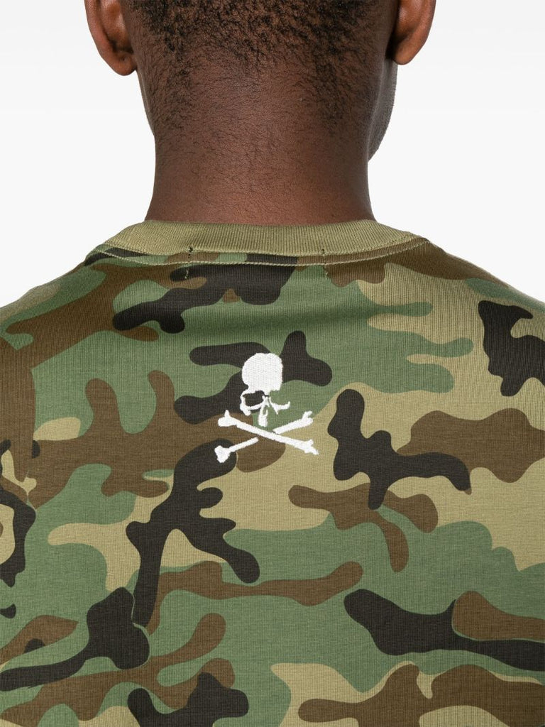 Green Camouflage-print Cotton T-shirt