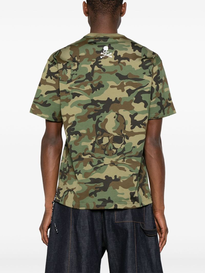 Green Camouflage-print Cotton T-shirt