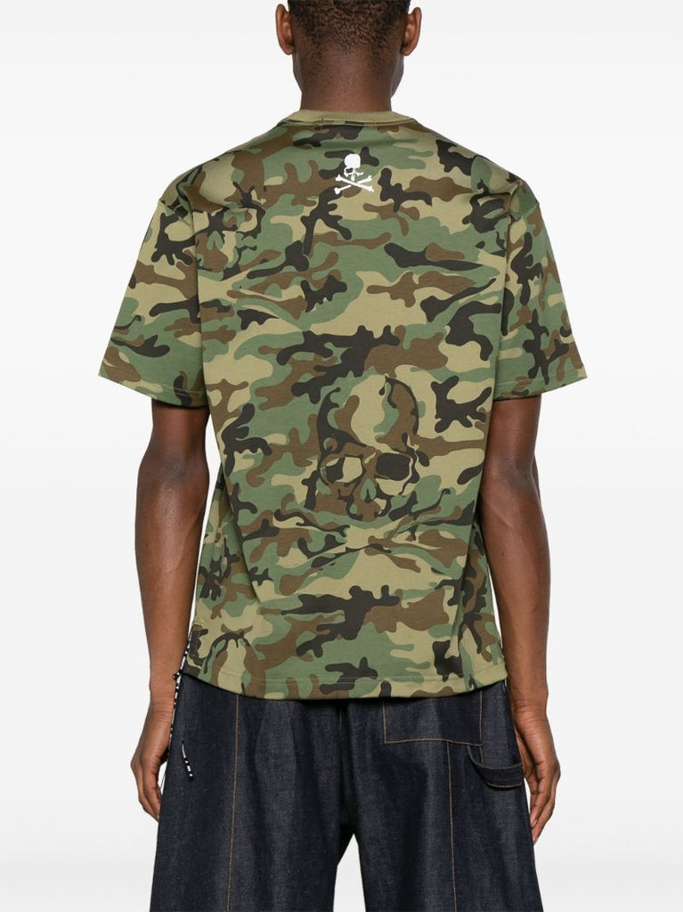 Green Camouflage-print Cotton T-shirt