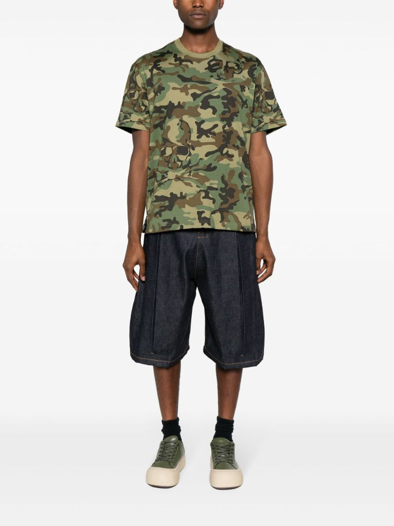 Green Camouflage-print Cotton T-shirt
