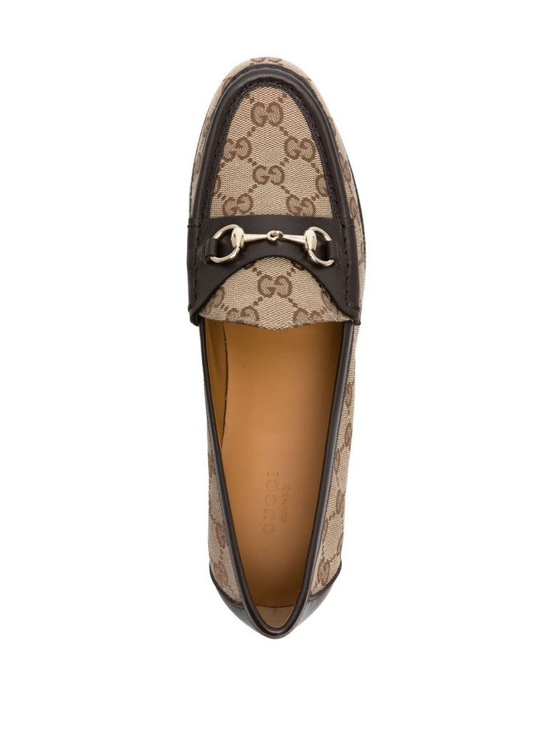 Brown Horsebit Platform Loafers