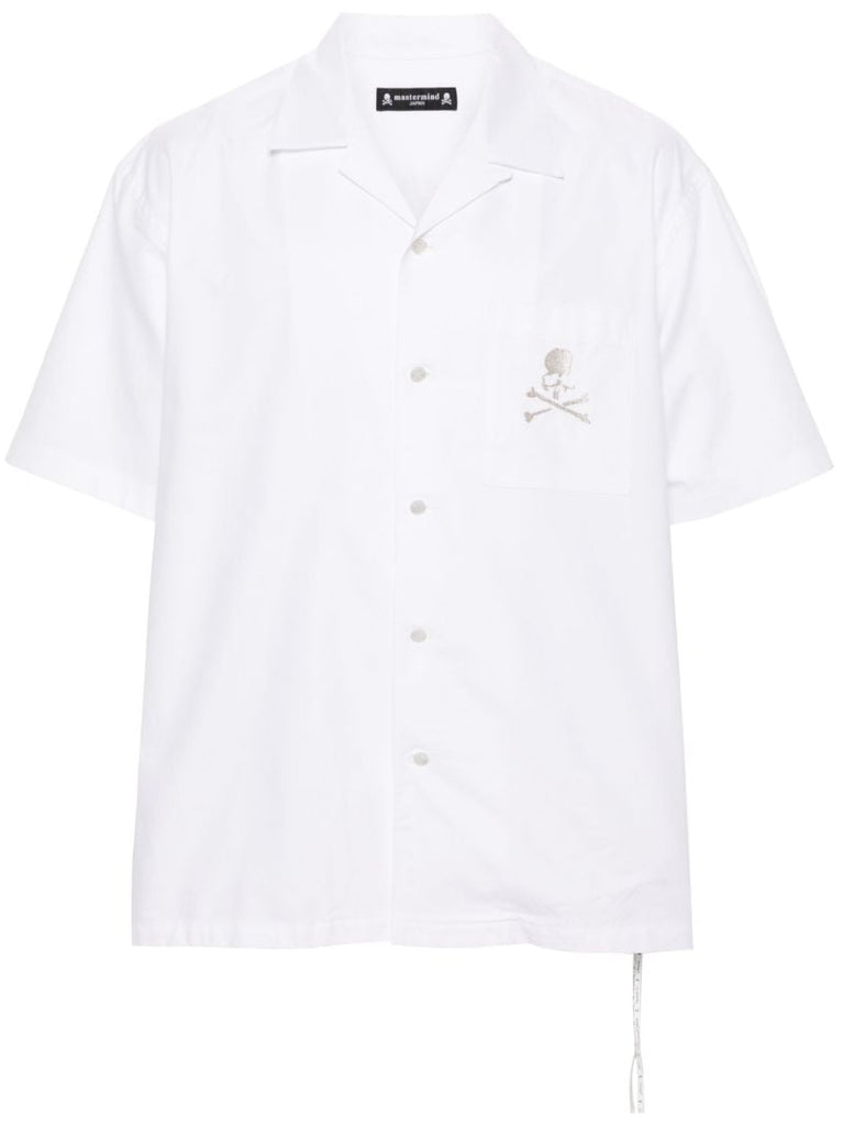 White Skull-print Short-sleeve T-shirt