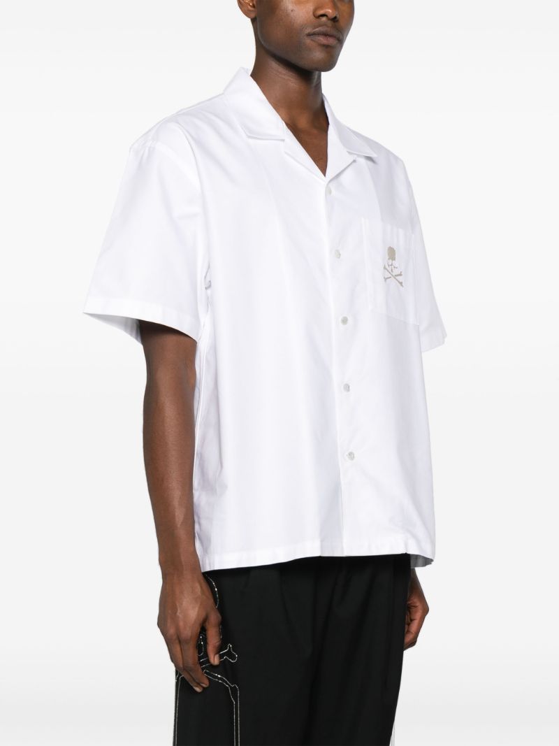 White Skull-print Short-sleeve T-shirt