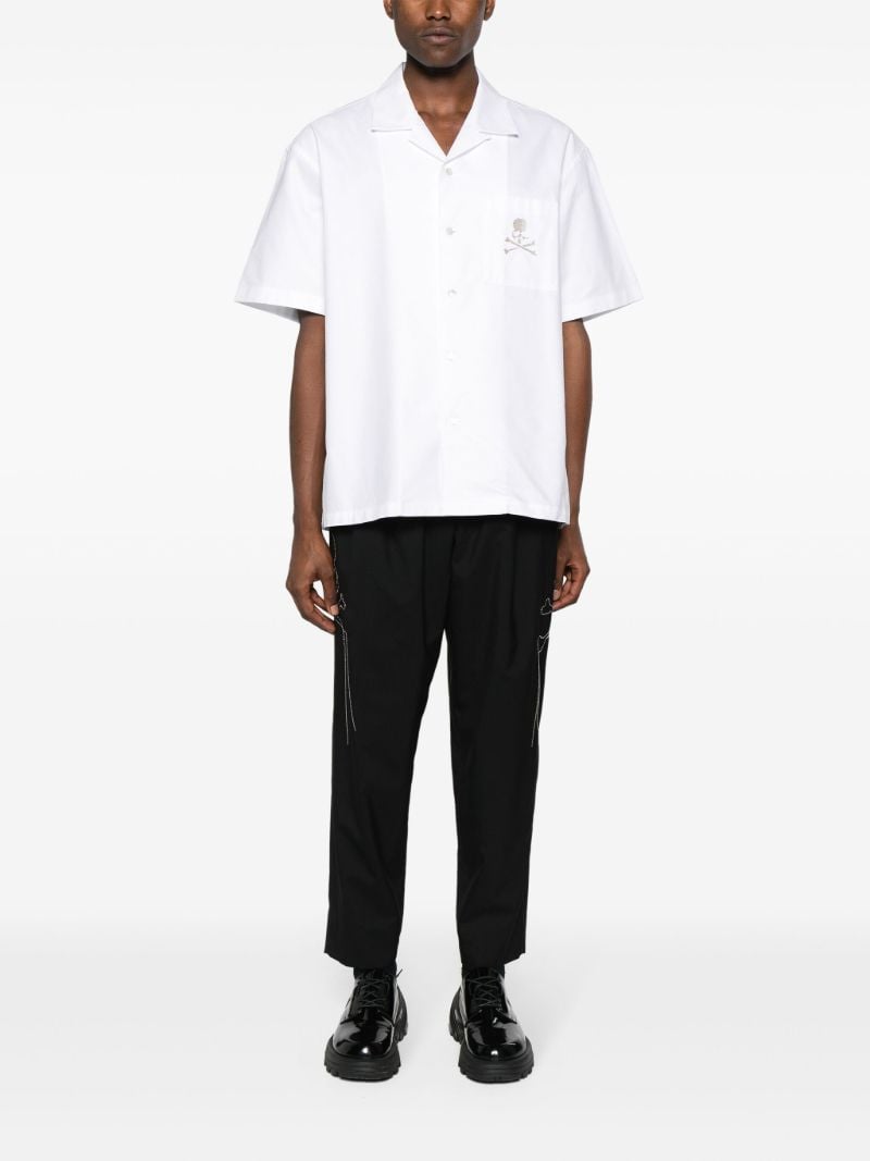 White Skull-print Short-sleeve T-shirt