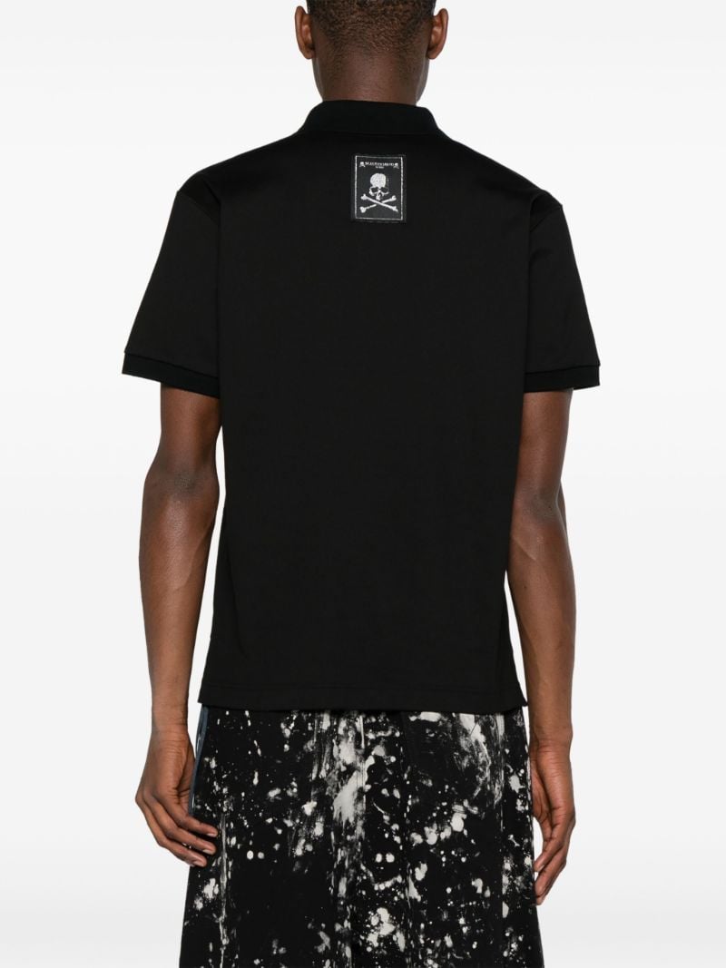 Black Skull-appliquÃ_x0083_Â© Polo Shirt