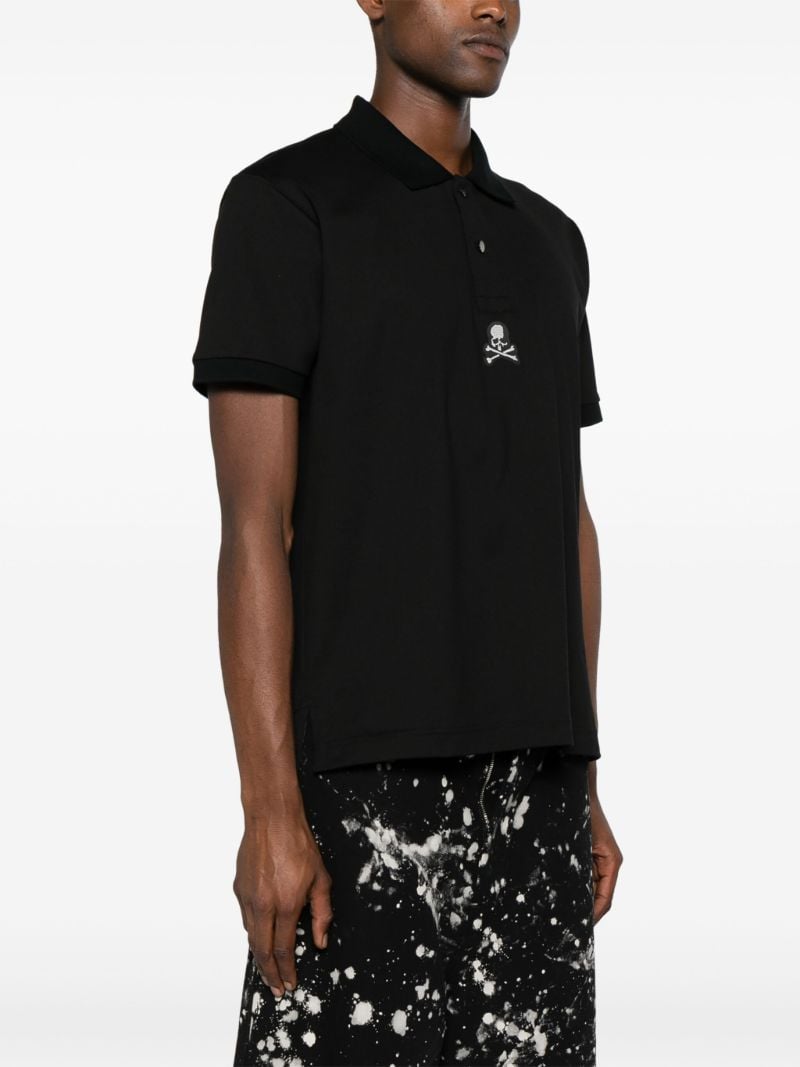 Black Skull-appliquÃ_x0083_Â© Polo Shirt