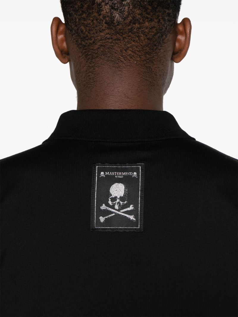 Black Skull-appliquÃ_x0083_Â© Polo Shirt