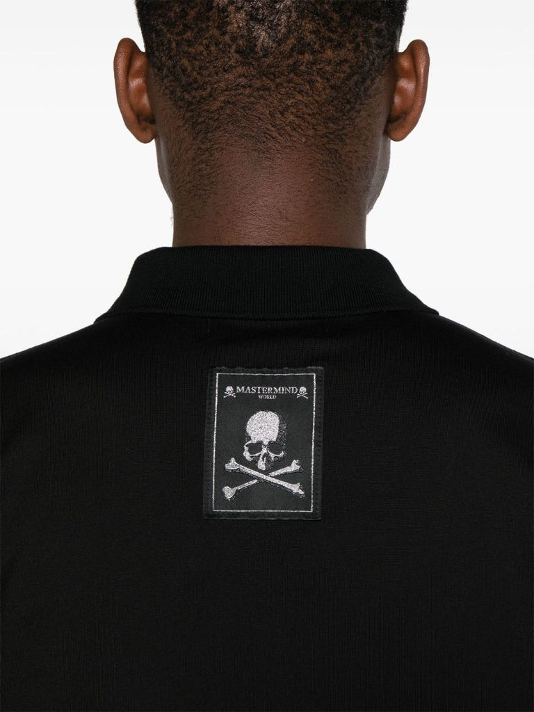 Black Skull-appliquÃ_x0083_Â© Polo Shirt