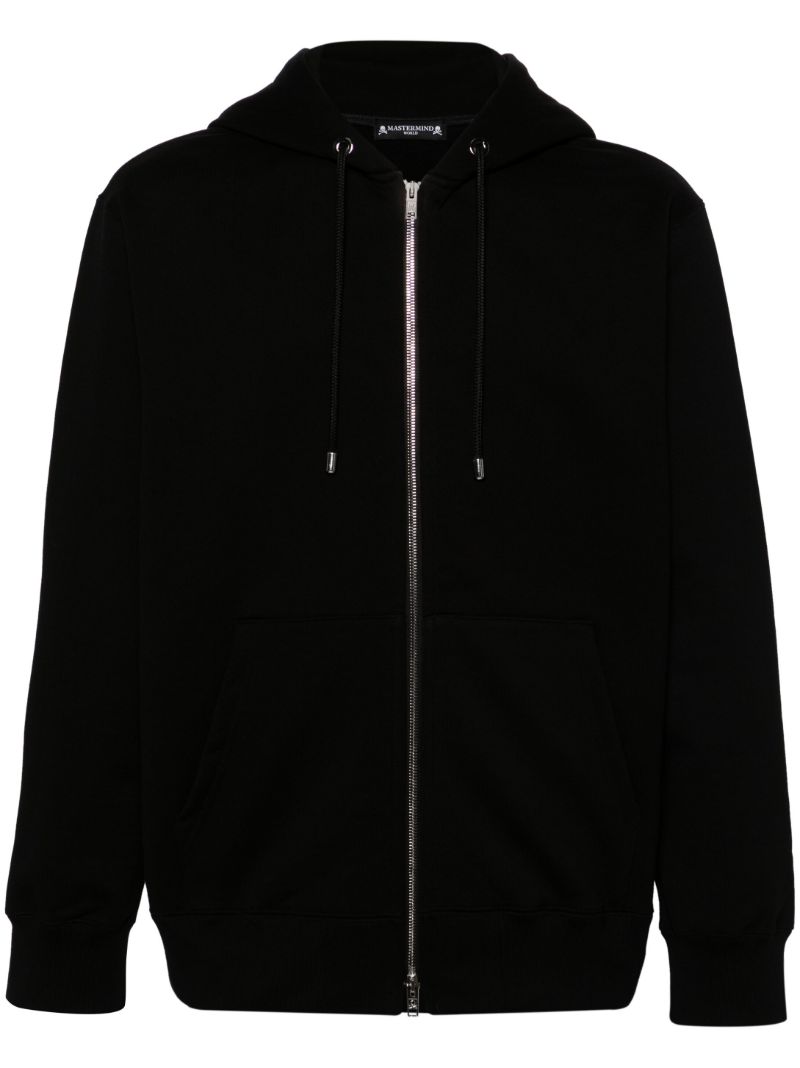 Black Crystal Skull-embellished Hoodie